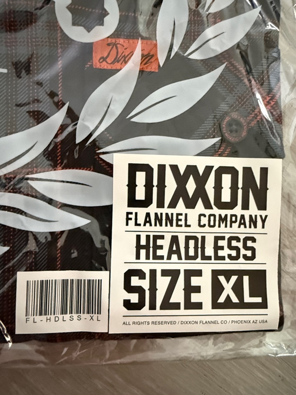 DIXXON Women's Black Plaid Button-Down Shirt with Orange Accent - Picture 4 of 4
